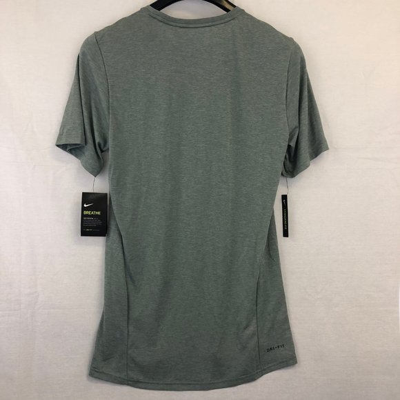 NEW Nike Mens Standard Dri-Fit Athletic Tee Green - Picture 2 of 8